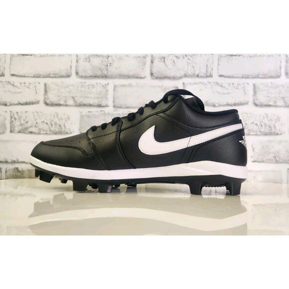 Nike Air Jordan 1 Retro MCS Low Black White CJ8524-011 sz 16 Men Baseball Cleats